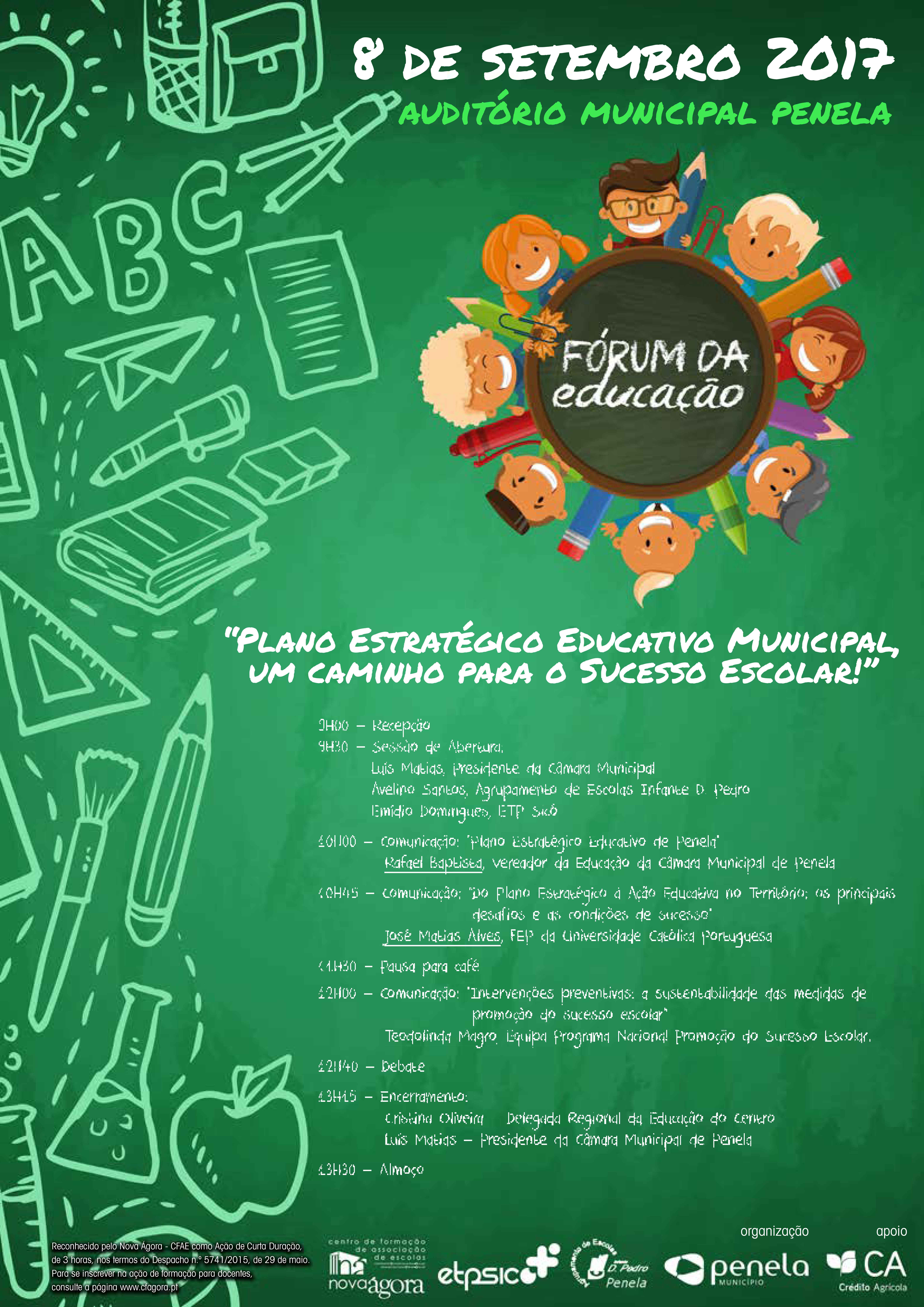 XI Fórum da Educação - Penela: “Plano Educativo Estratégico Municipal, um caminho para o sucesso escolar”