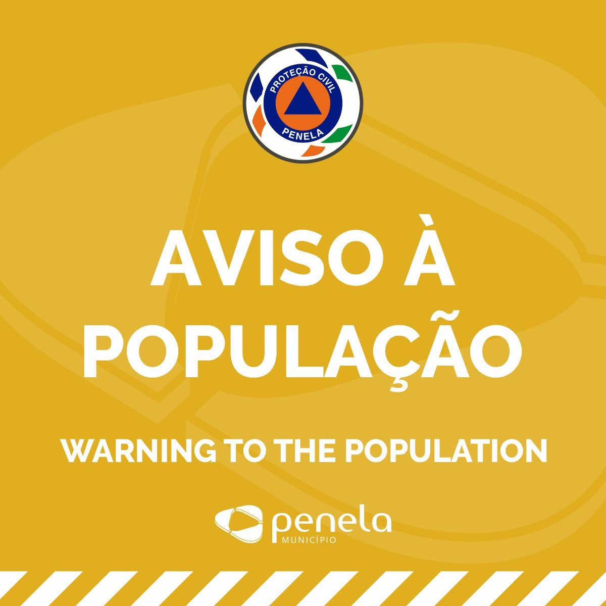 Aviso à População - Precipitação e vento forte