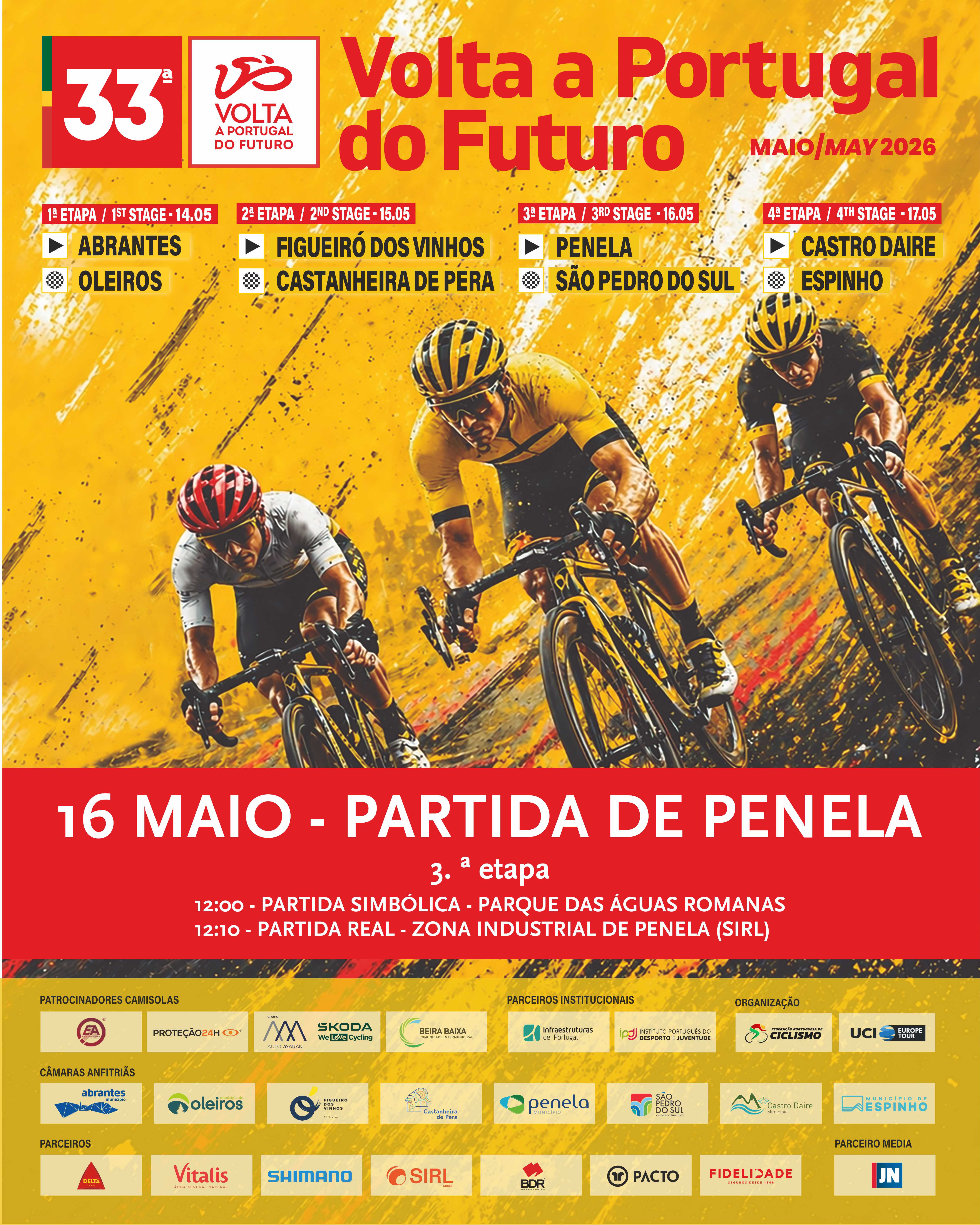 Penela acolhe partida da 3.ª etapa da Volta a Portugal do Futuro em Ciclismo